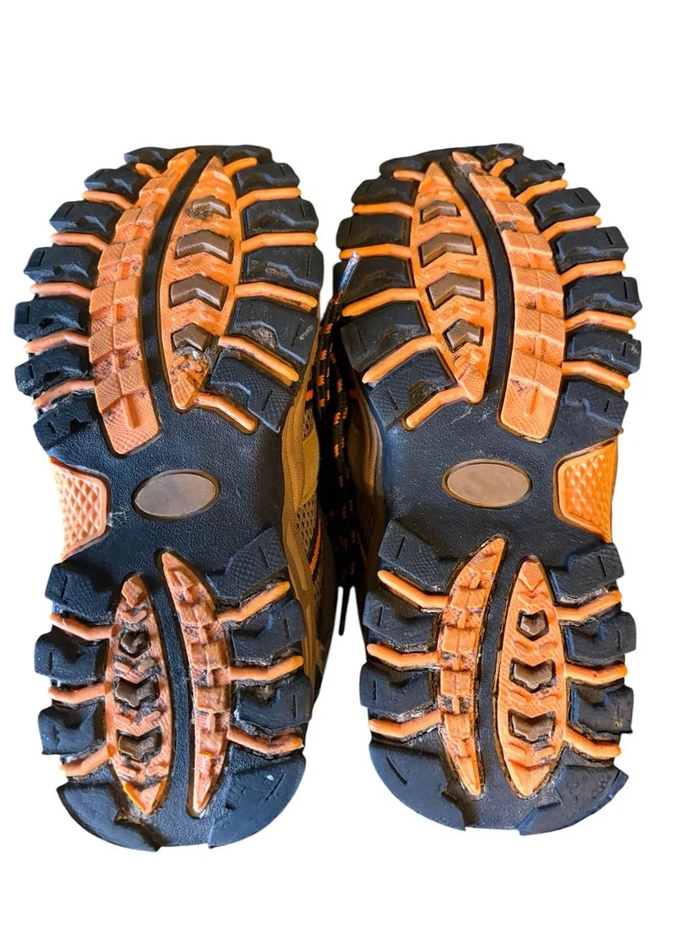 Gander Mountain Brown Kids Hiking Boots with Orange-Black Laces